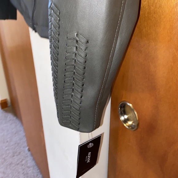 🫒 NWT Alfani Petite Olive Green Moto Jacket/Blazer - Picture 4 of 9